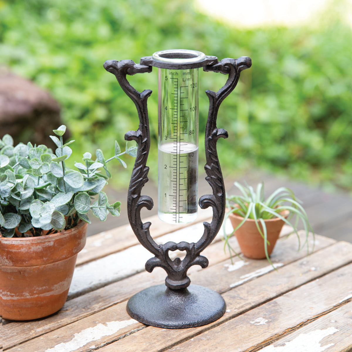Filigree Tabletop Rain Gauge