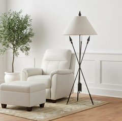 Saddle Creek Floor Lamp | Rustic Hand-Forged Iron Tripod Light