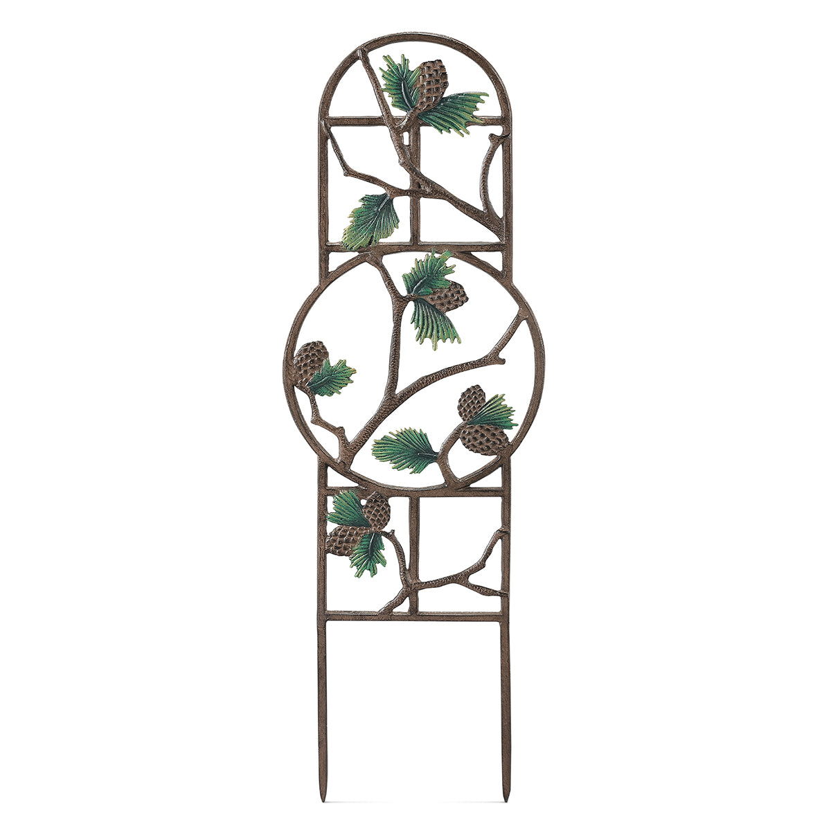wrought iron trellis planter Pinecone and Branch Trellis