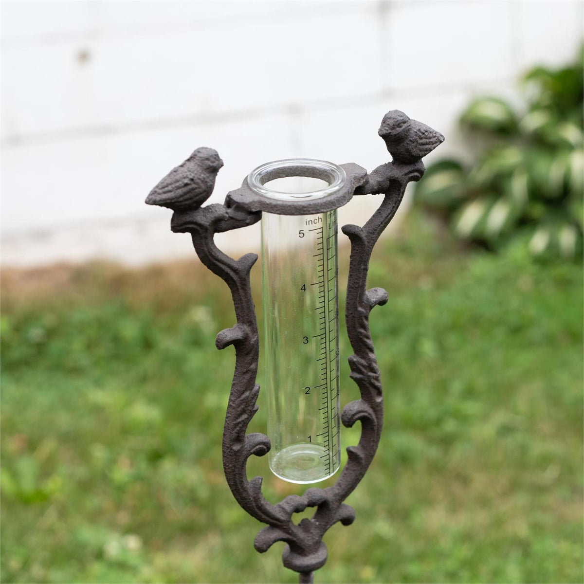 Songbird Yard Stake Rain Gauge