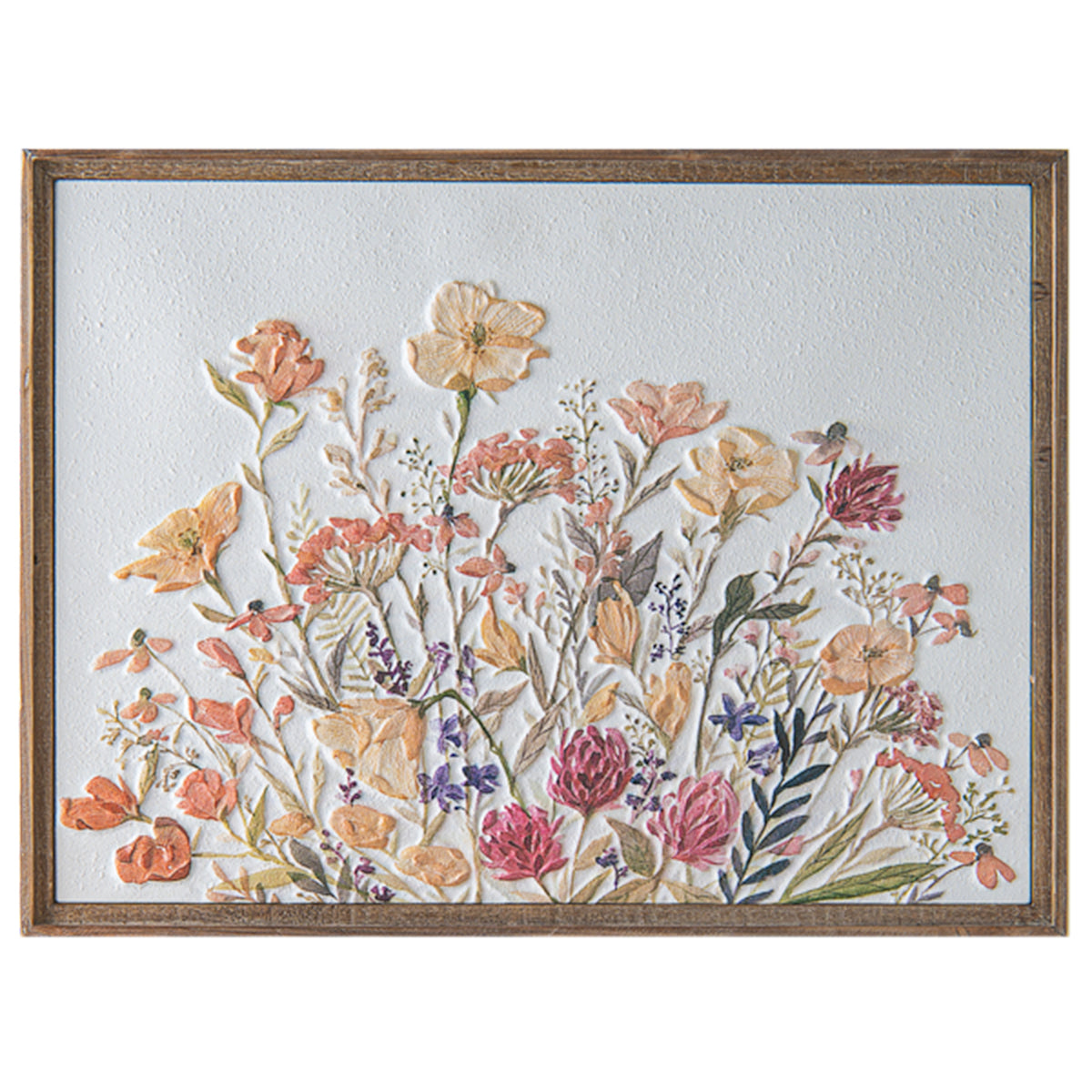 Embossed Wildflower Wall Art