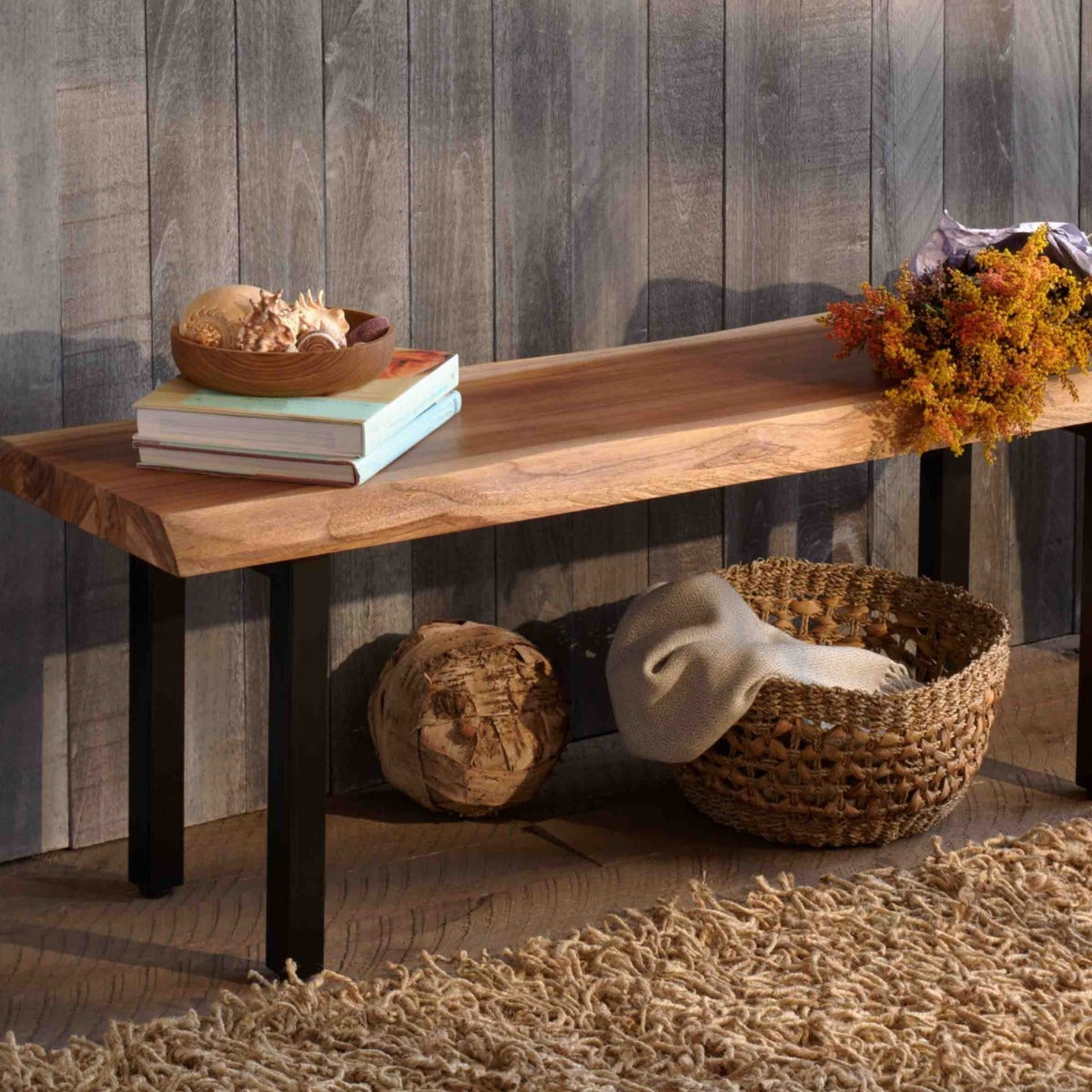 Live Edge Dining Bench