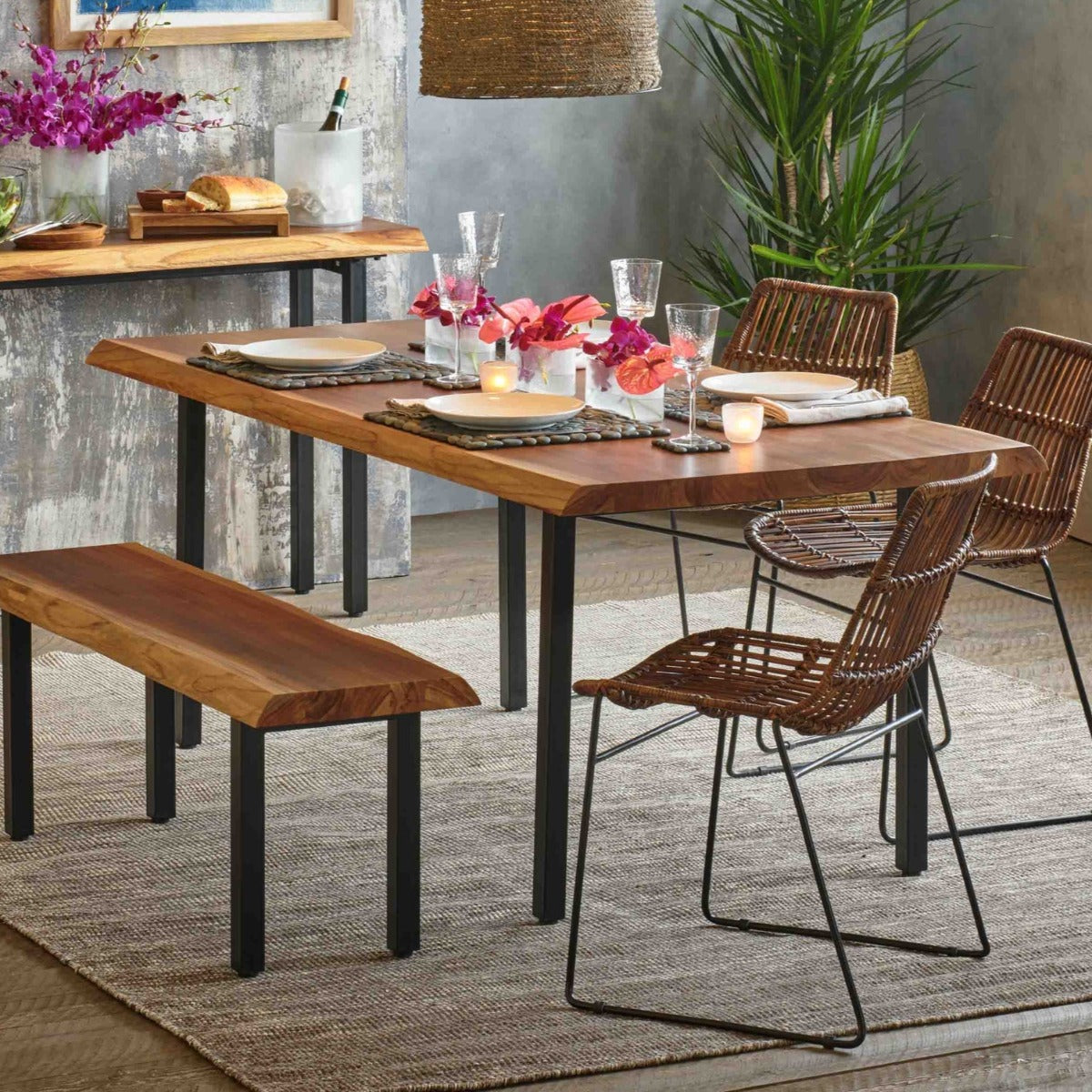 Live Edge Dining Bench