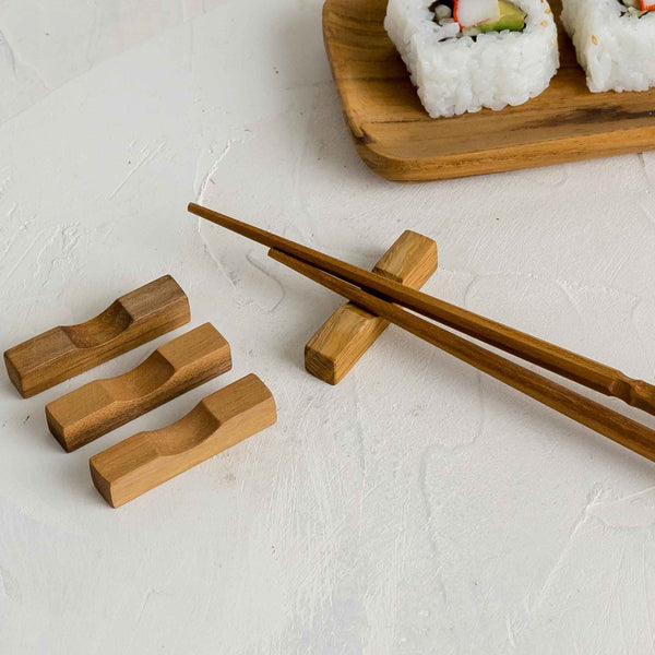 Artisan Chopstick Rest - Iron Accents