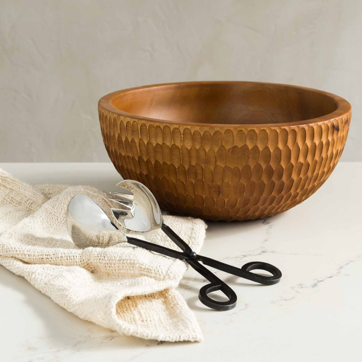 Rocklynn Hand Carved Salad Bowl