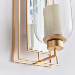 Mirrored Elegance Wall Sconce