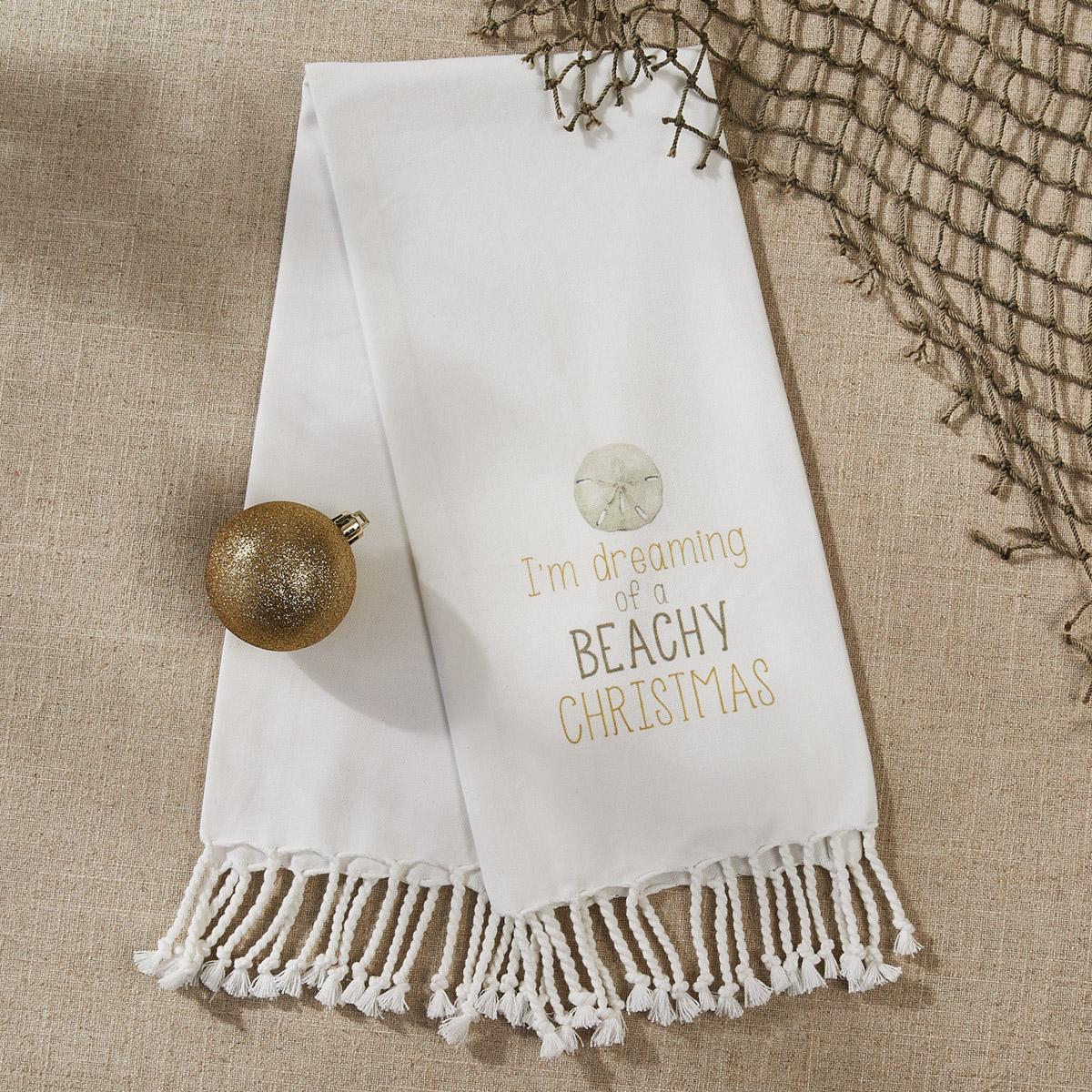 Beachy Christmas Dishtowel