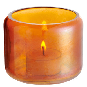 Alchemy Molten Glass Votive - Orange luster