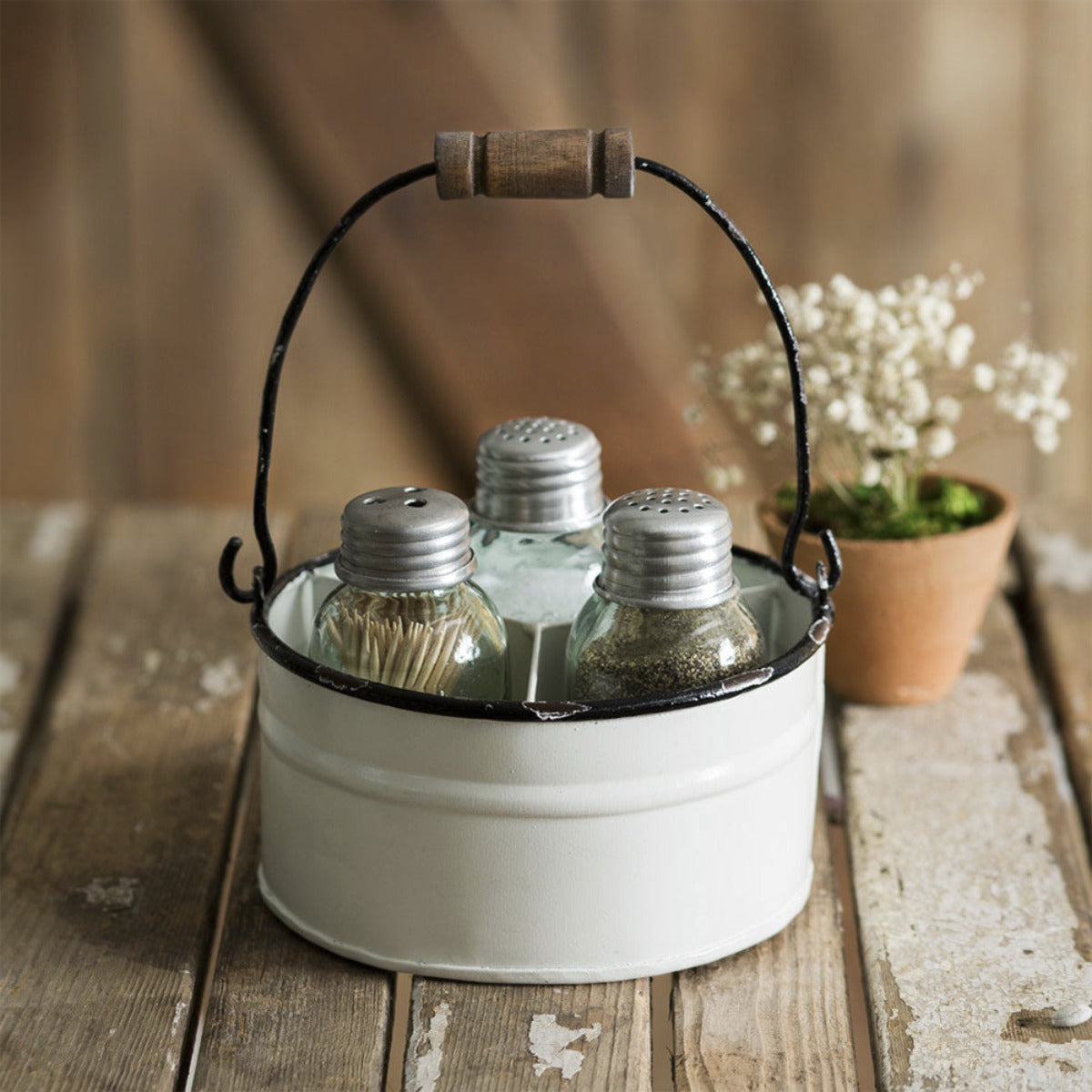 Bucket Salt & Pepper Caddy