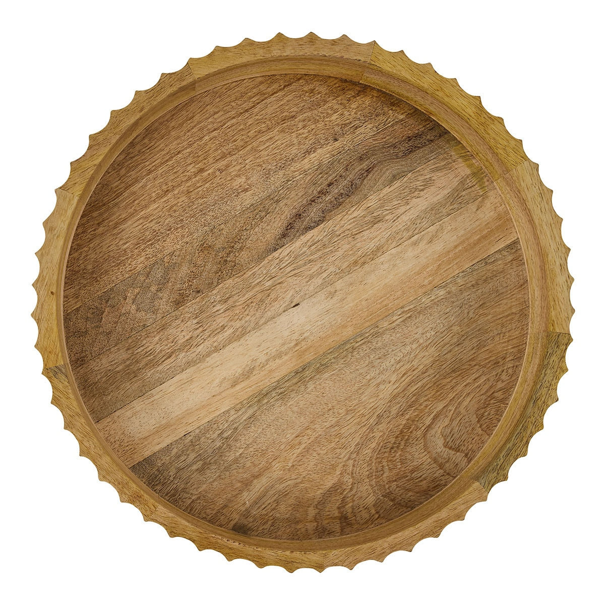 Cottage Grove Fluted Wood Tray