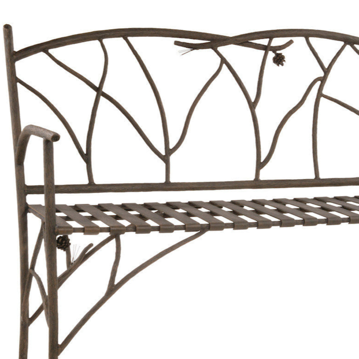 Pinebough Forged Iron Bench