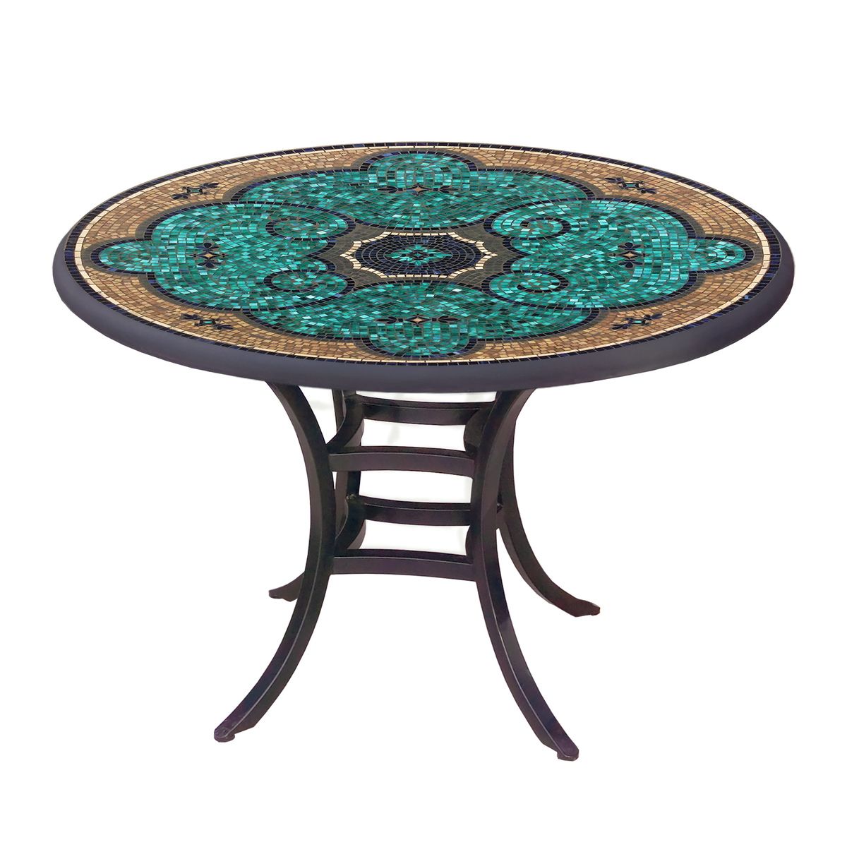 Sardinia Mosaic Patio Table-Iron Accents
