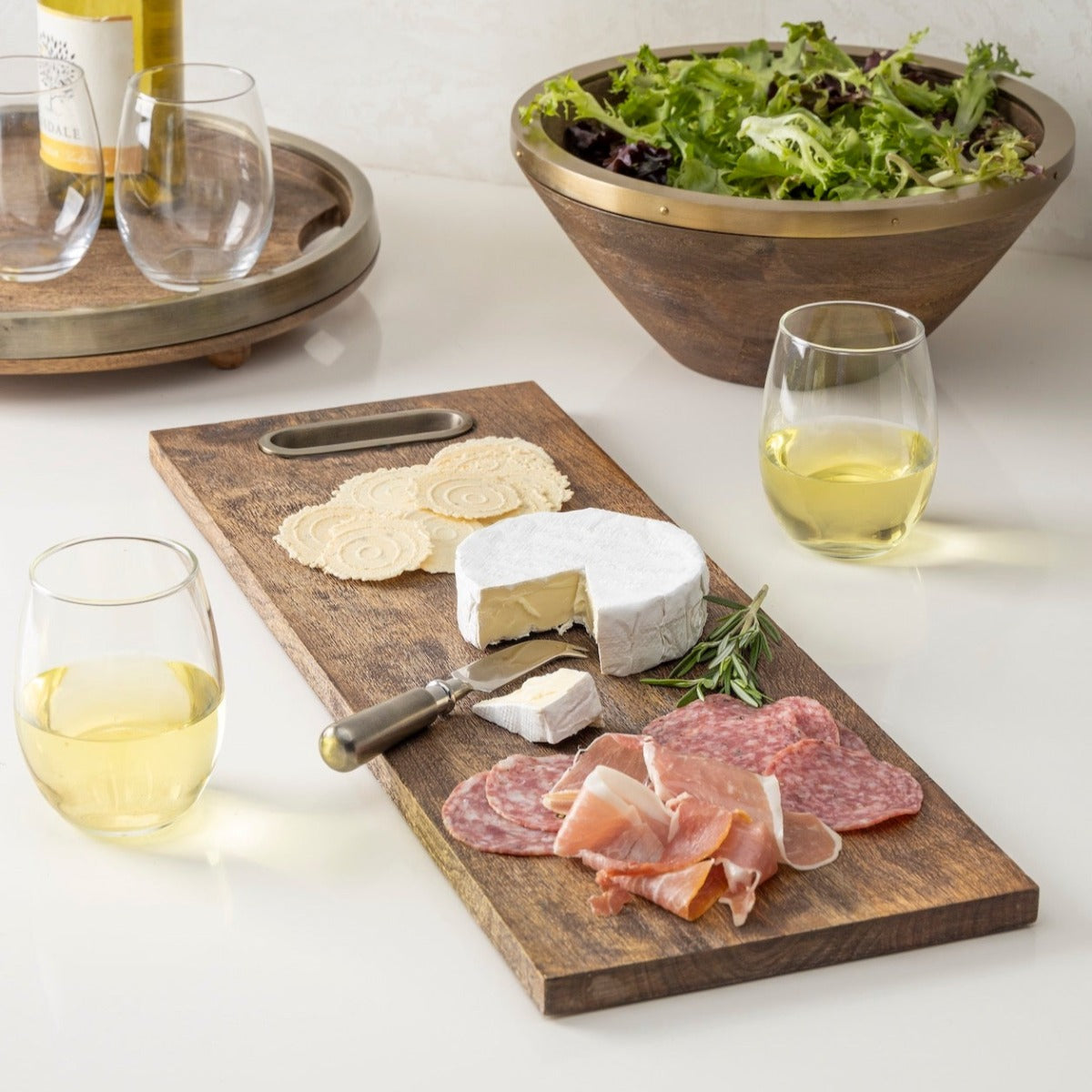 Mango & Metal Cutting Board