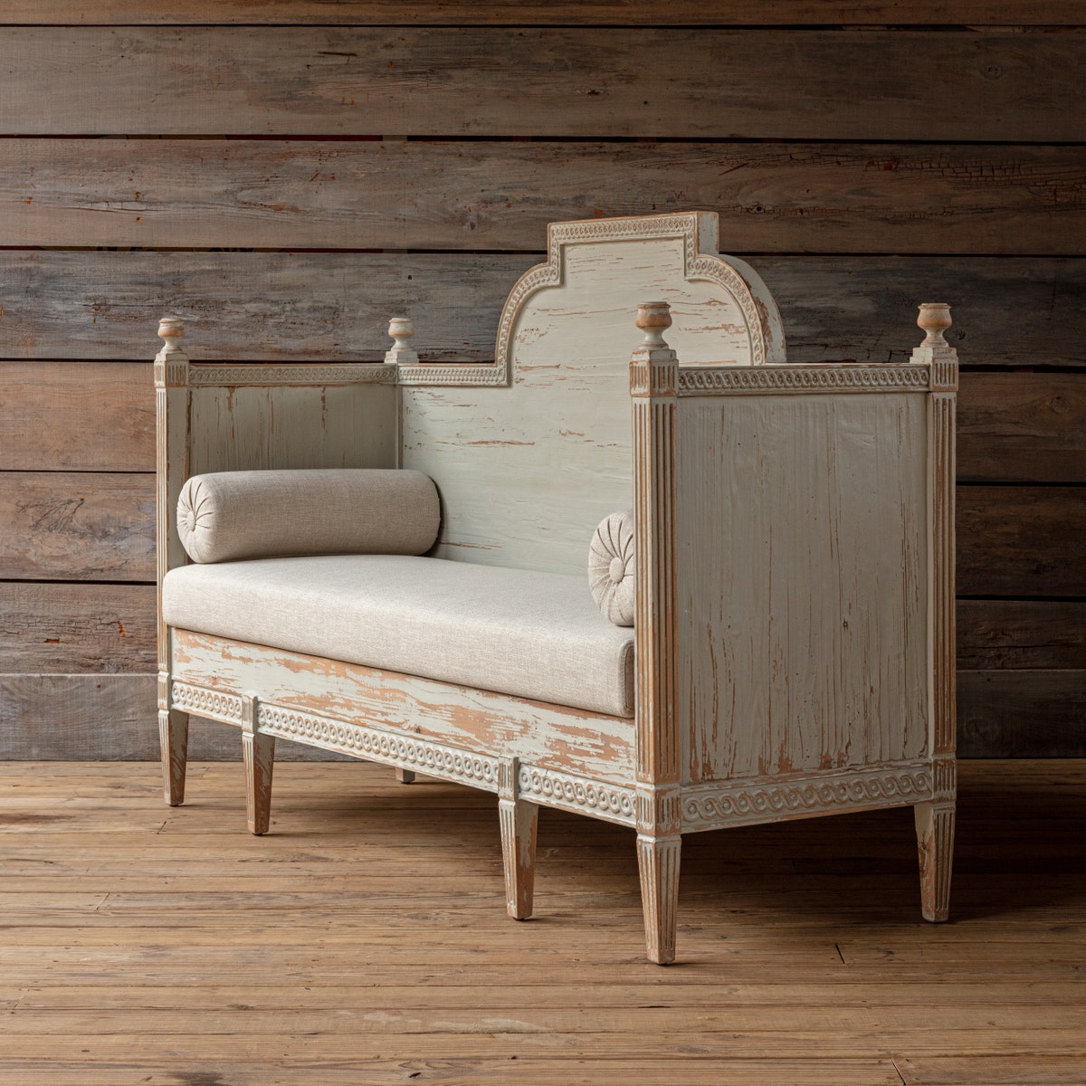 Abbey House settee used as a bench or small seating piece