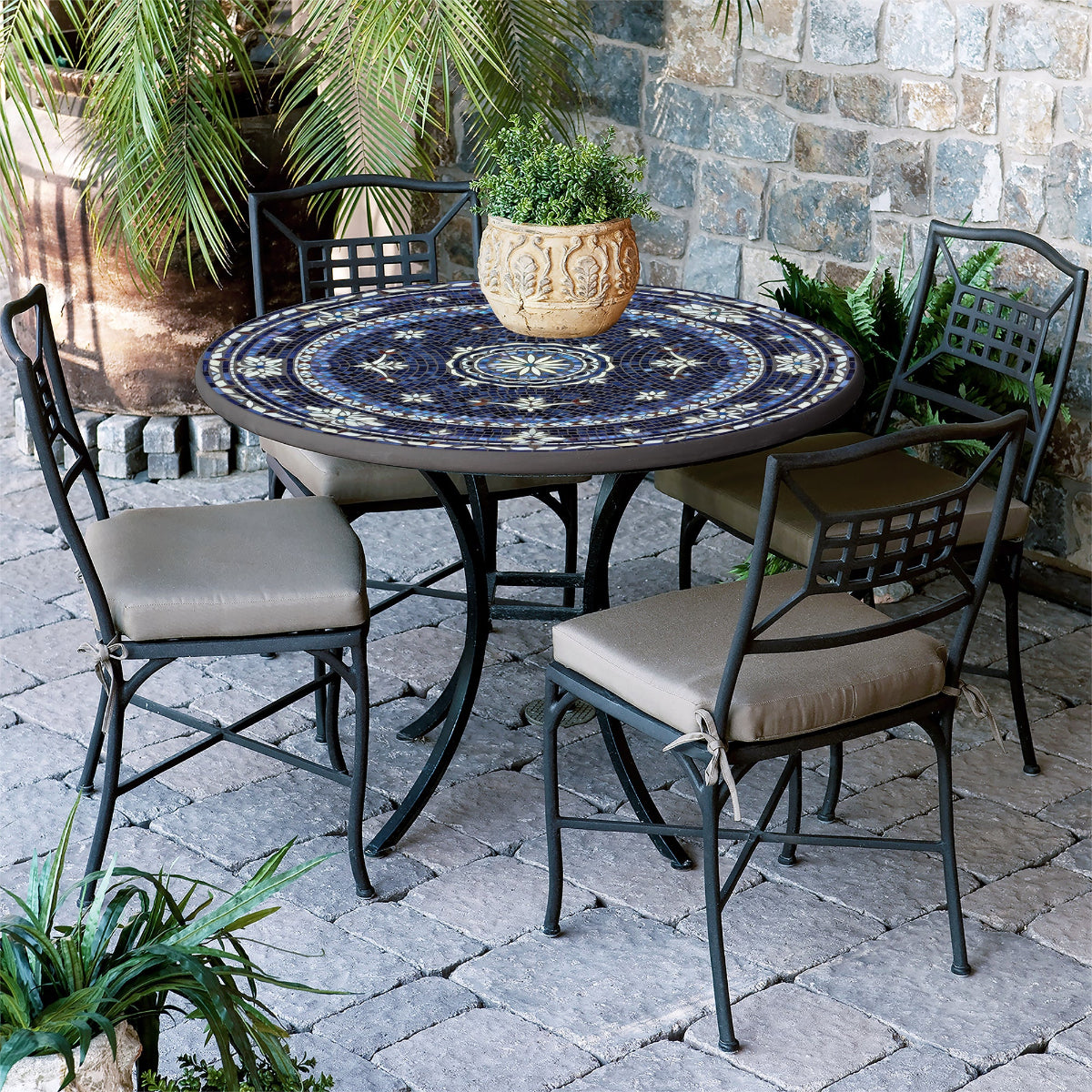 Amalfi 48", 54" or 60" Mosaic Patio Table