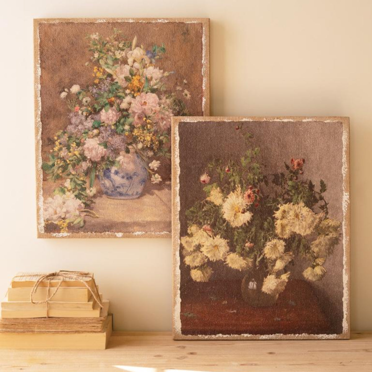 Antique Bouquet Canvas Art Set