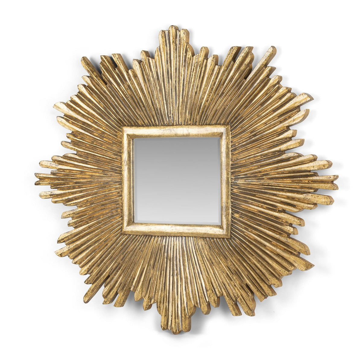 Apollo Gilded Sunburst Wall Mirror in Antique Gold, 36 Inch