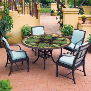Arenal Mosaic Patio Table-Iron Accents