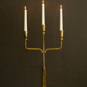Ashcroft Antique Brass Triple Taper Wall Sconce