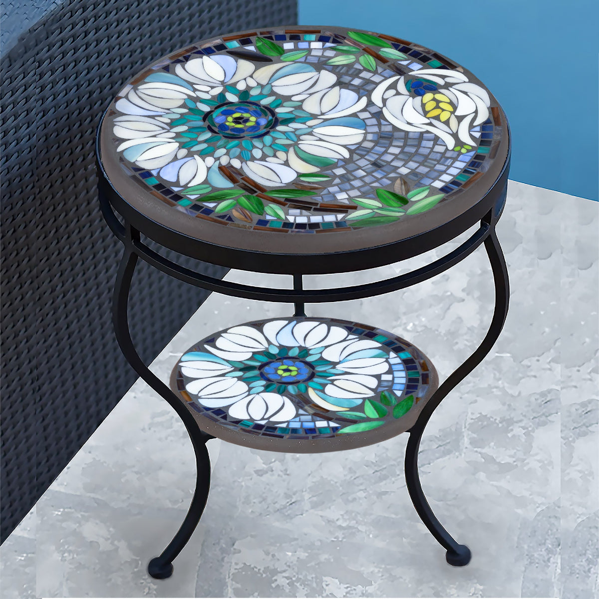 Azula Mosaic Side Table - Tiered