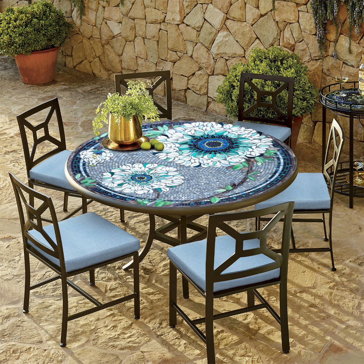 Azula 48", 54" or 60" Mosaic Patio Table