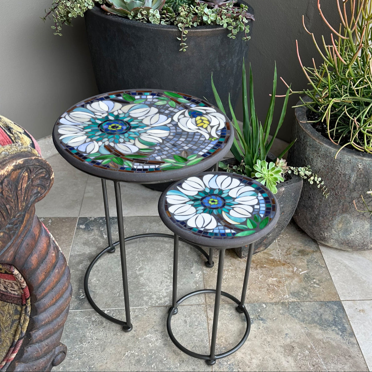 Azula Mosaic Round Nesting Tables
