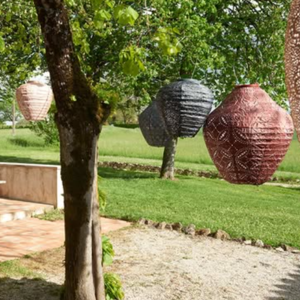 Indoor/Outdoor Balloon Folia Lantern - Dark Grey