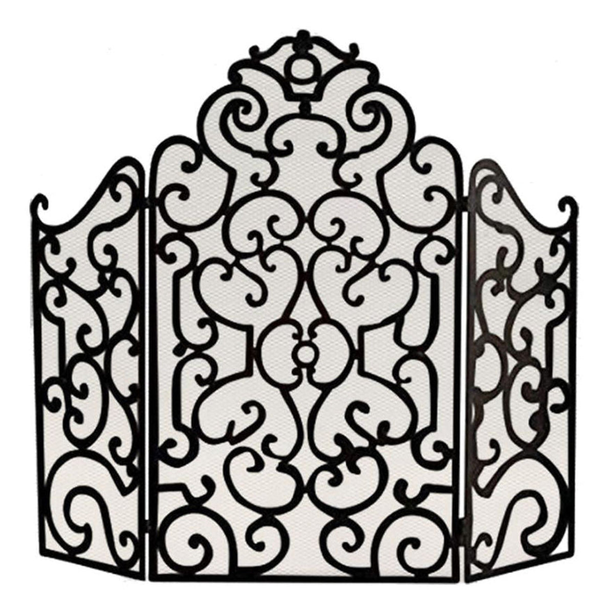Baroque Crest Scroll Firescreen