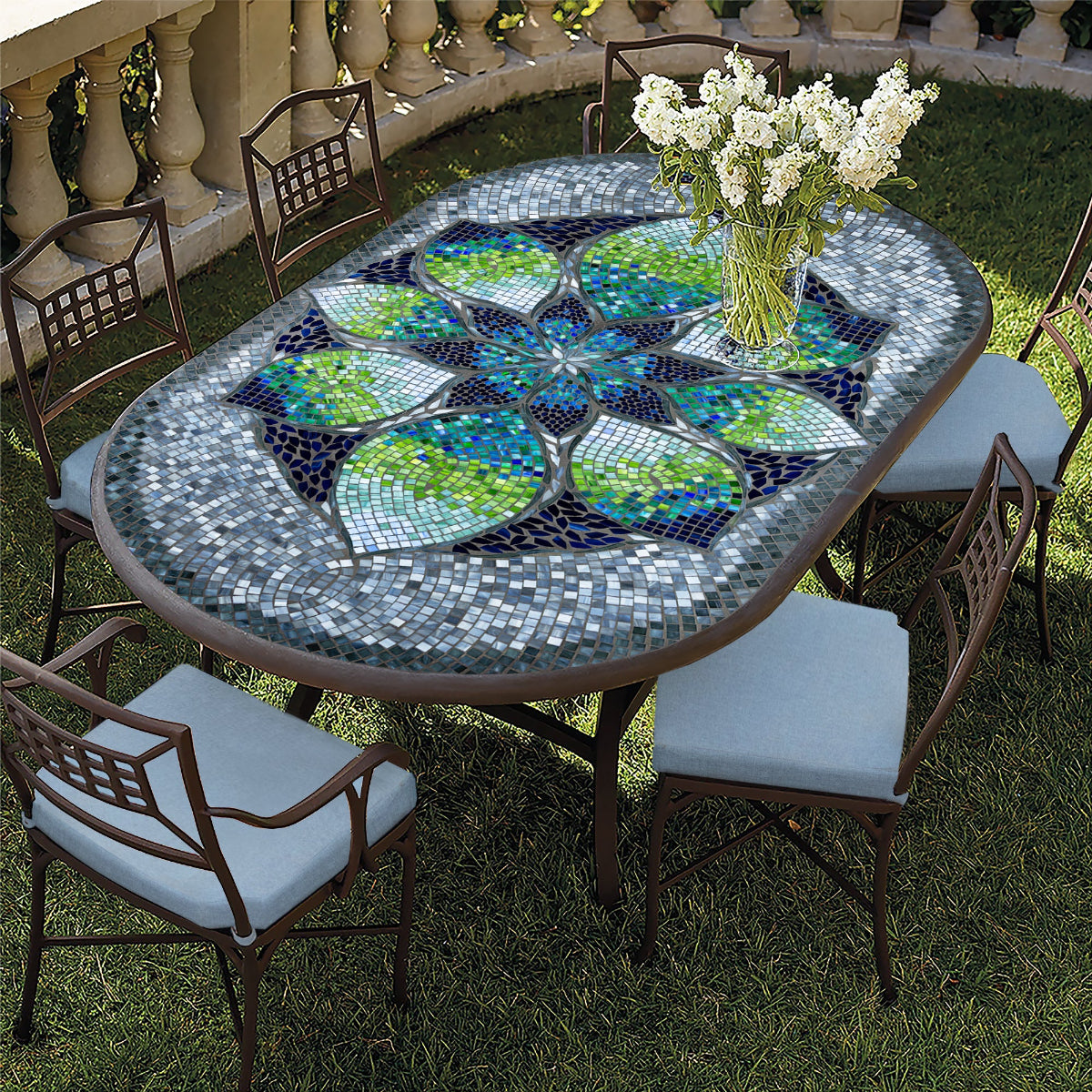 Belcarra Mosaic Oval Bistro