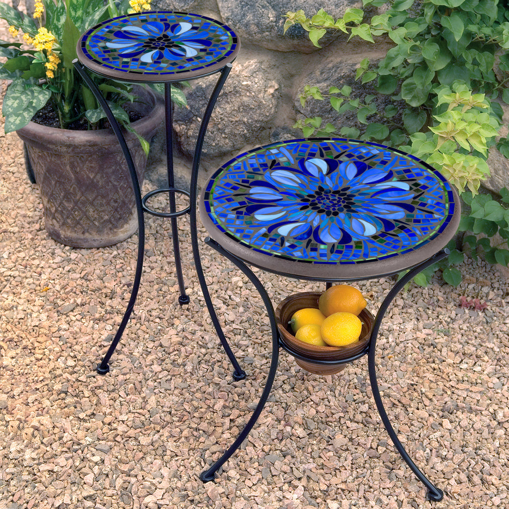 Bella Bloom Mosaic Plant Stands | KNF Mosaics - Iron Accents