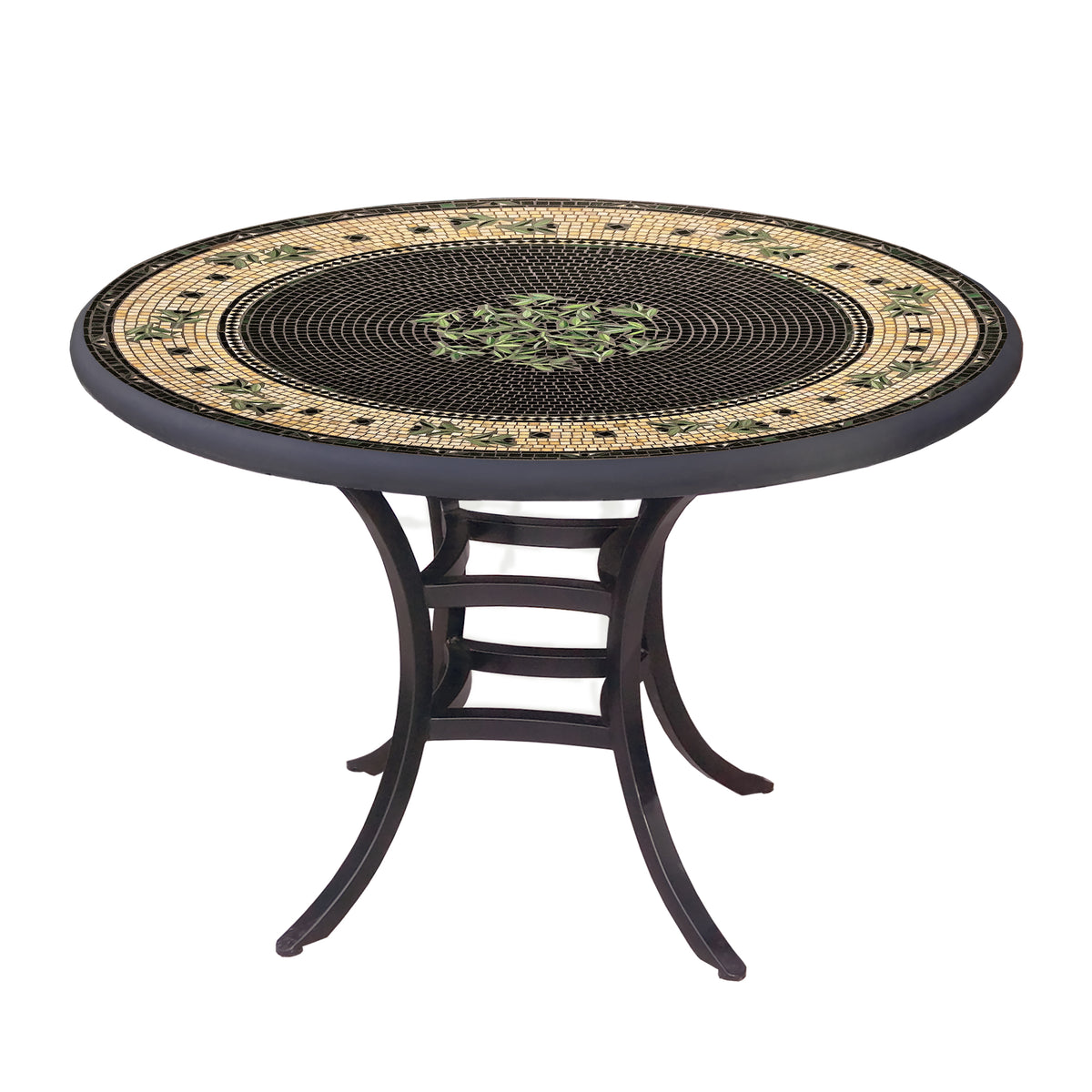 Black Olives 48", 54" or 60" Mosaic Patio Table