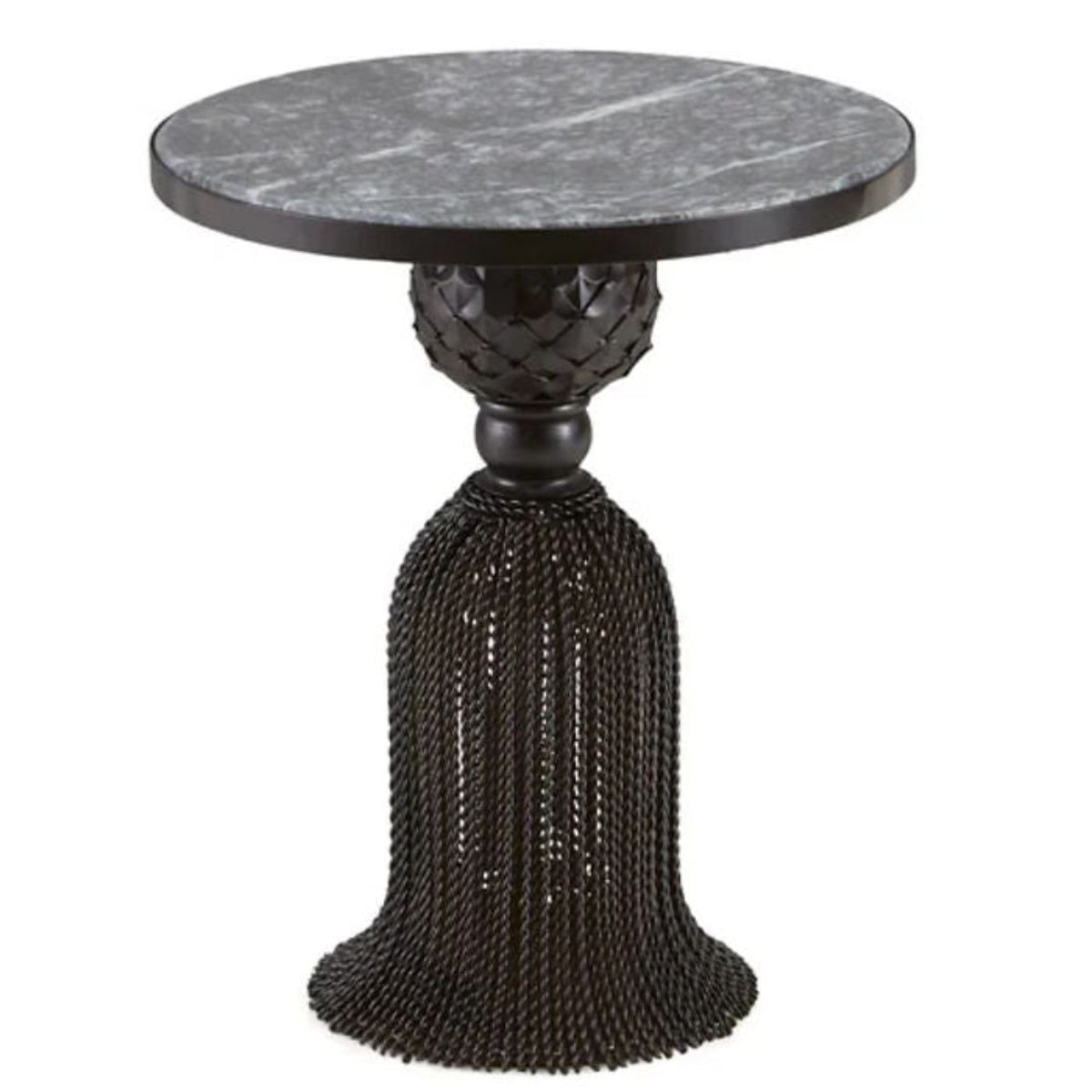 Black Tassel Base Side Table