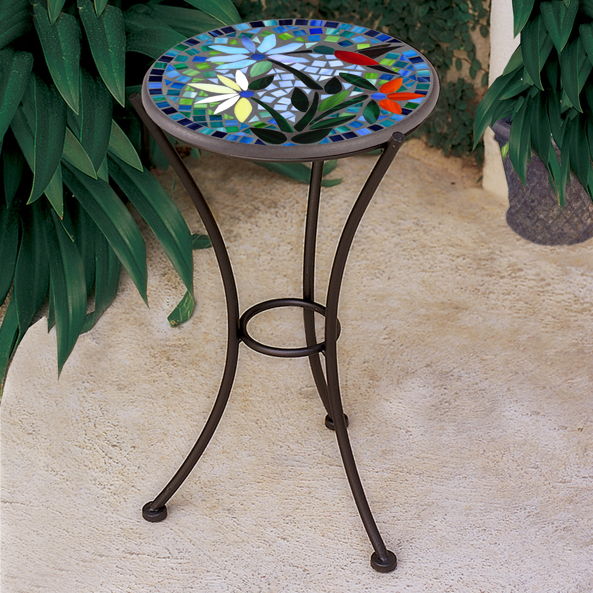 Blue Sky Hummingbird Mosaic Plant Stands