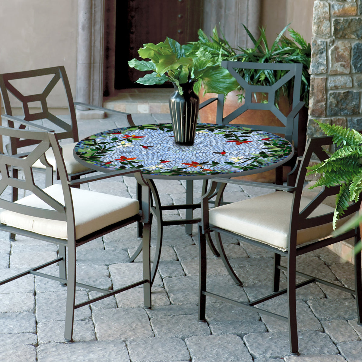 Blue Sky Hummingbird 48", 54" or 60" Mosaic Patio Table