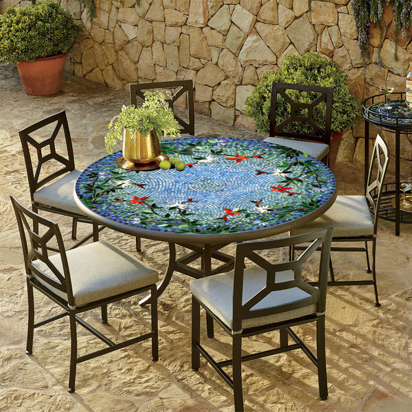 Patio Dining Table Mosaic Bistro Table Home Depot Blue Sky