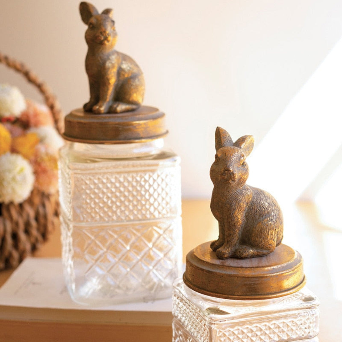 Briar Bunny Glass Canister Set