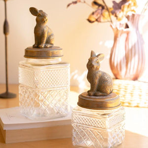 Briar Bunny Glass Canister Set