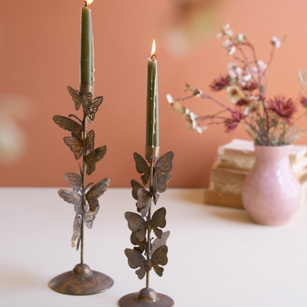 Butterfly Taper Candle Holders
