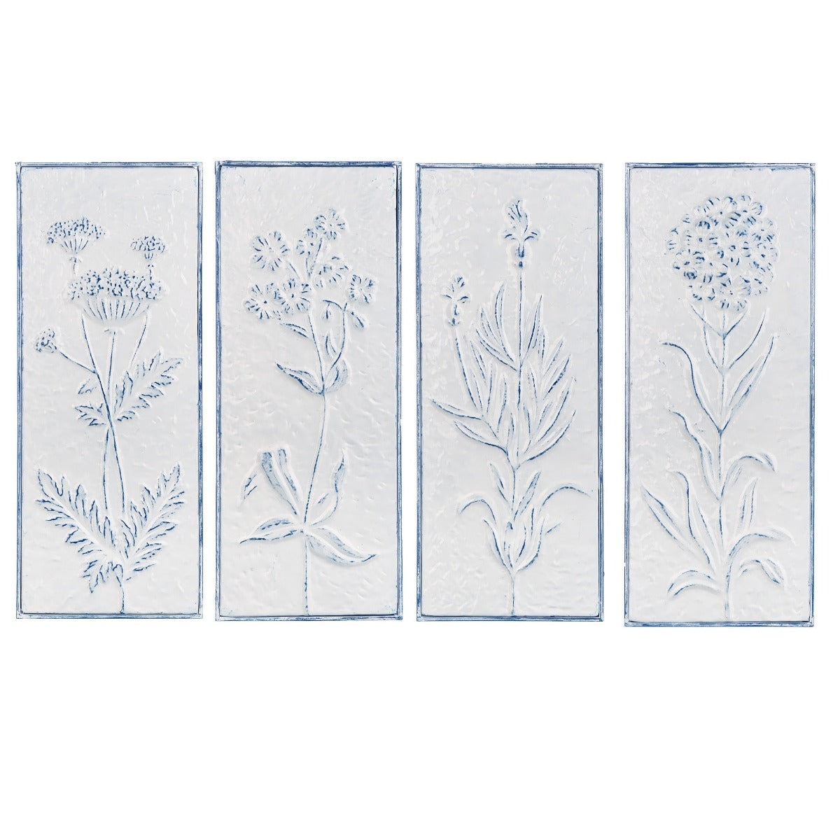 Embossed Enamel Wall Flowers