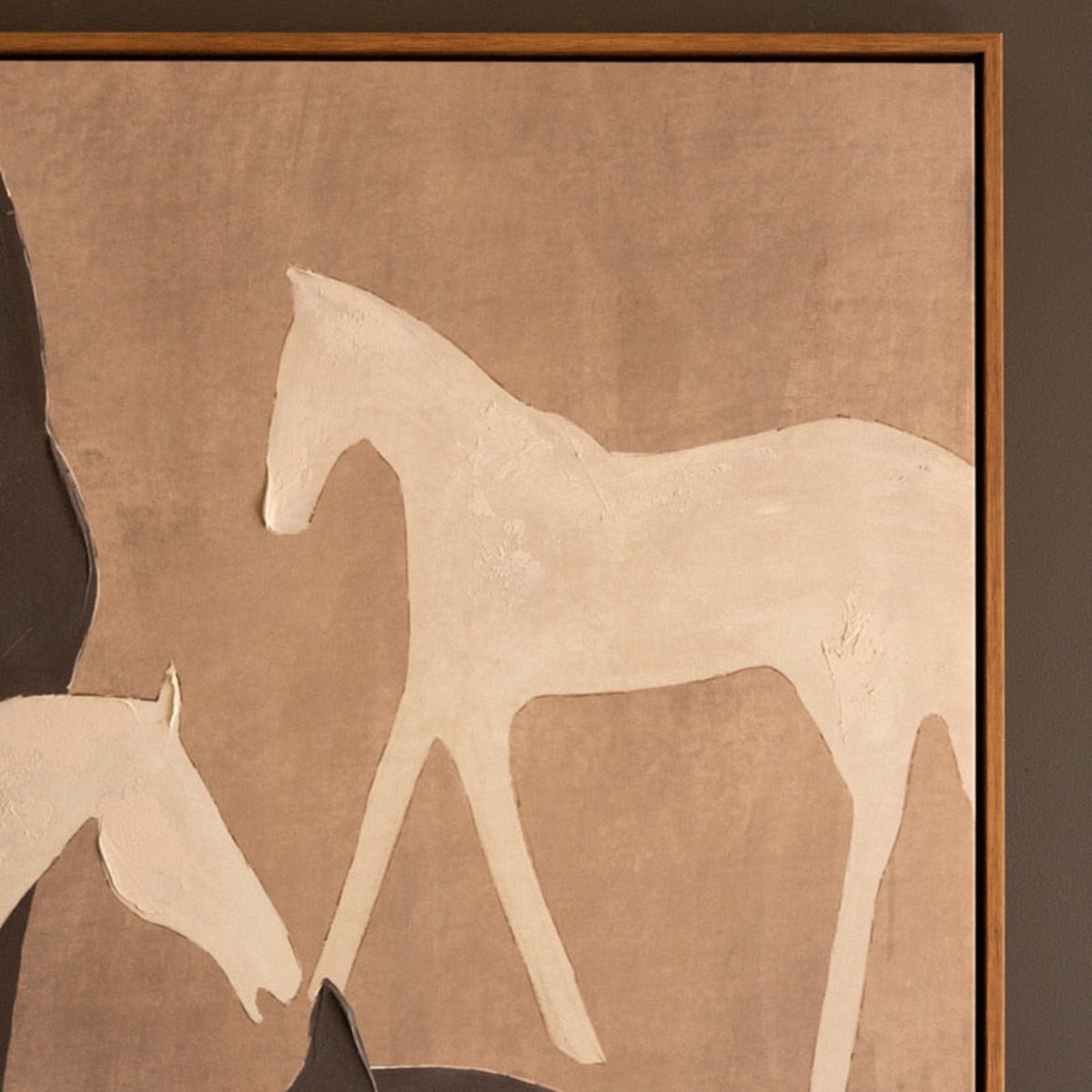 Quiet Herd Framed Horse Painting