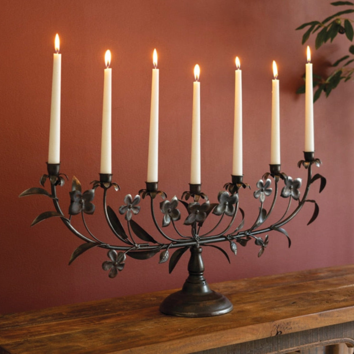 Romantic Floral Candelabra