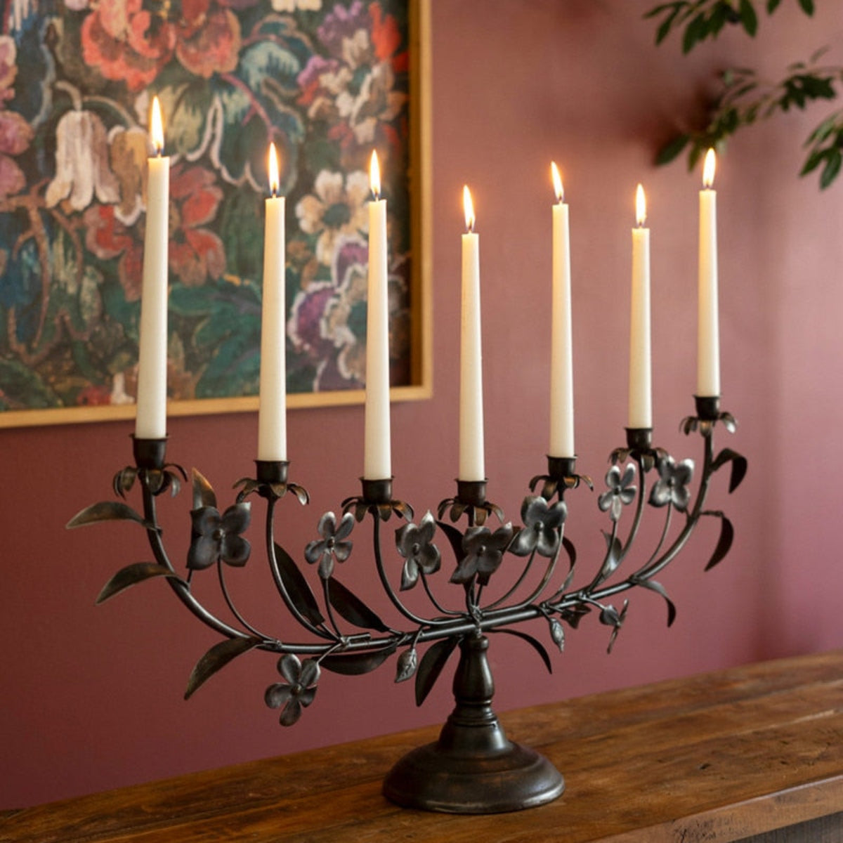 Romantic Floral Candelabra