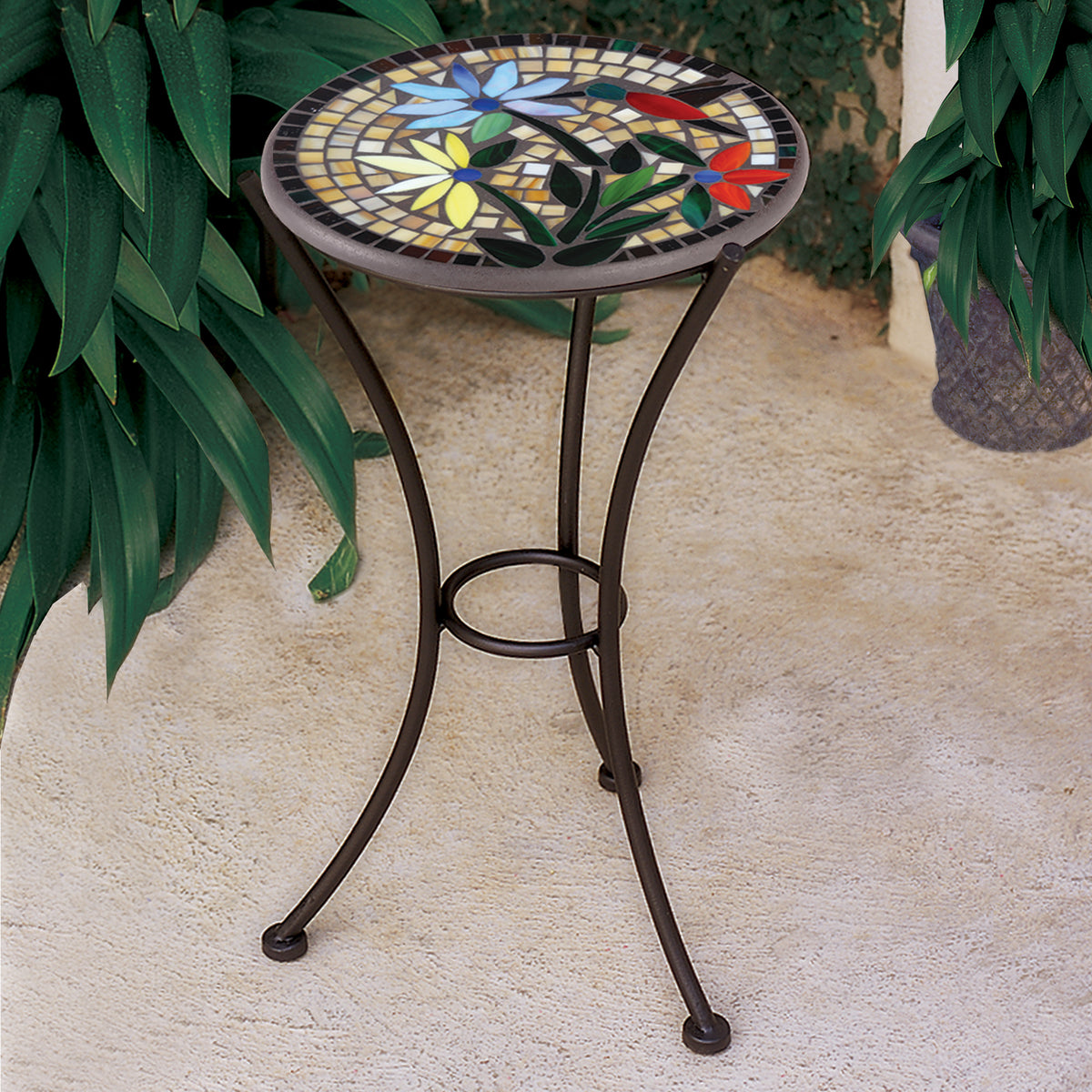 Caramel Hummingbird Mosaic Plant Stands