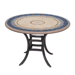 Caribbean Sea Mosaic Patio Table 42"-60"