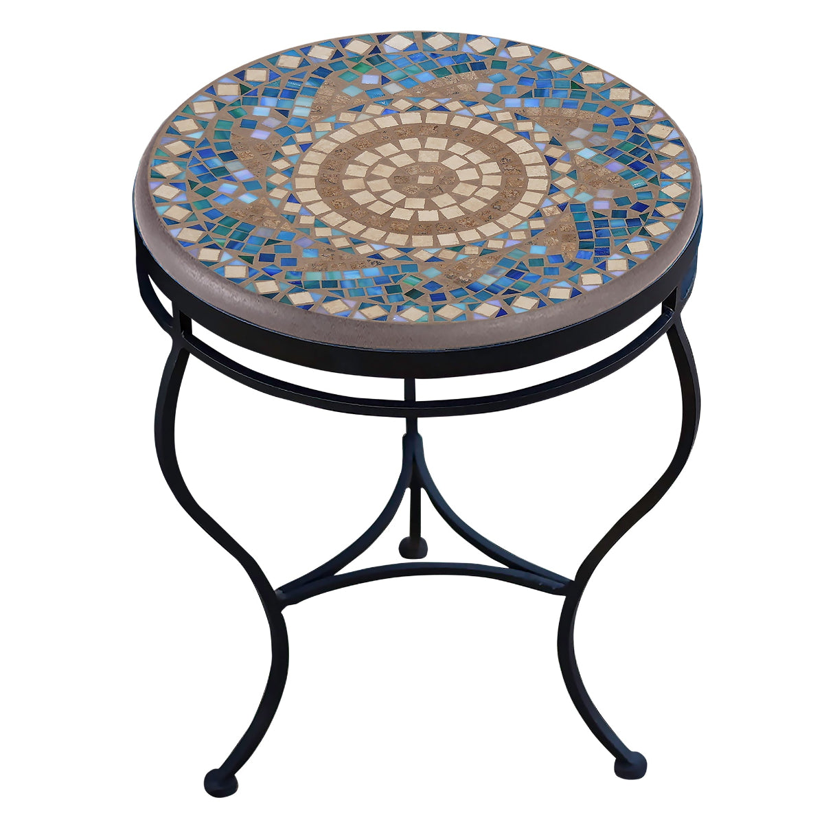 Caribbean Sea Mosaic Side Table-1