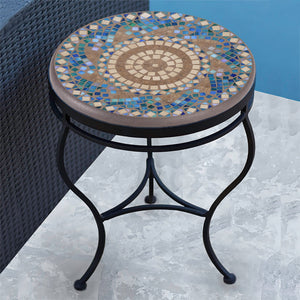 Caribbean Sea Mosaic Side Table