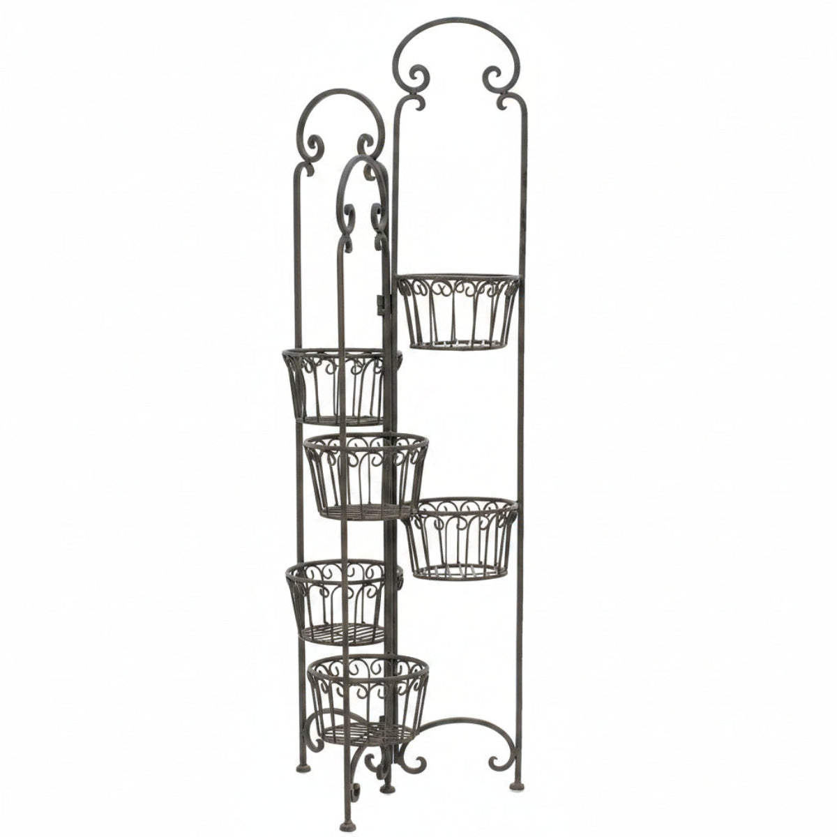Cast Iron Folding Basket Stand