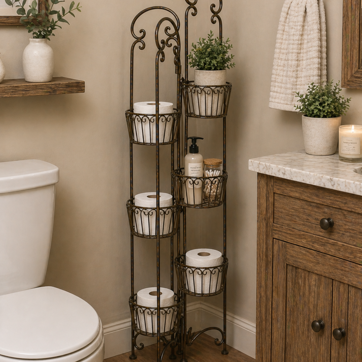 Cast Iron Folding Bathroom Stand