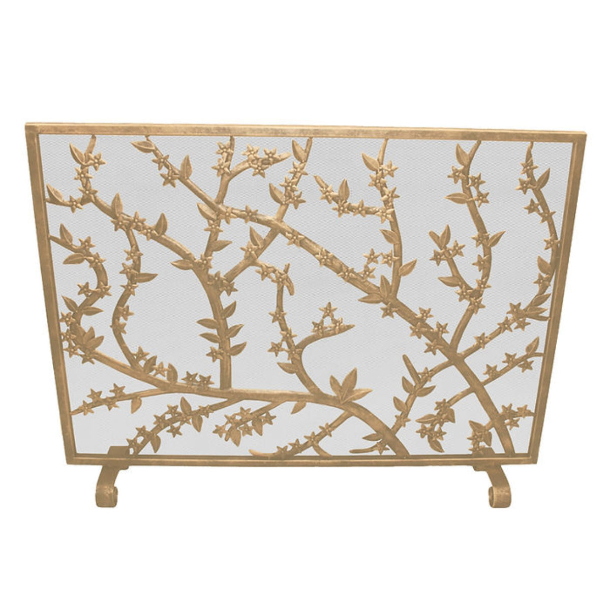 Cherry Blossom Branch Fireplace Screen