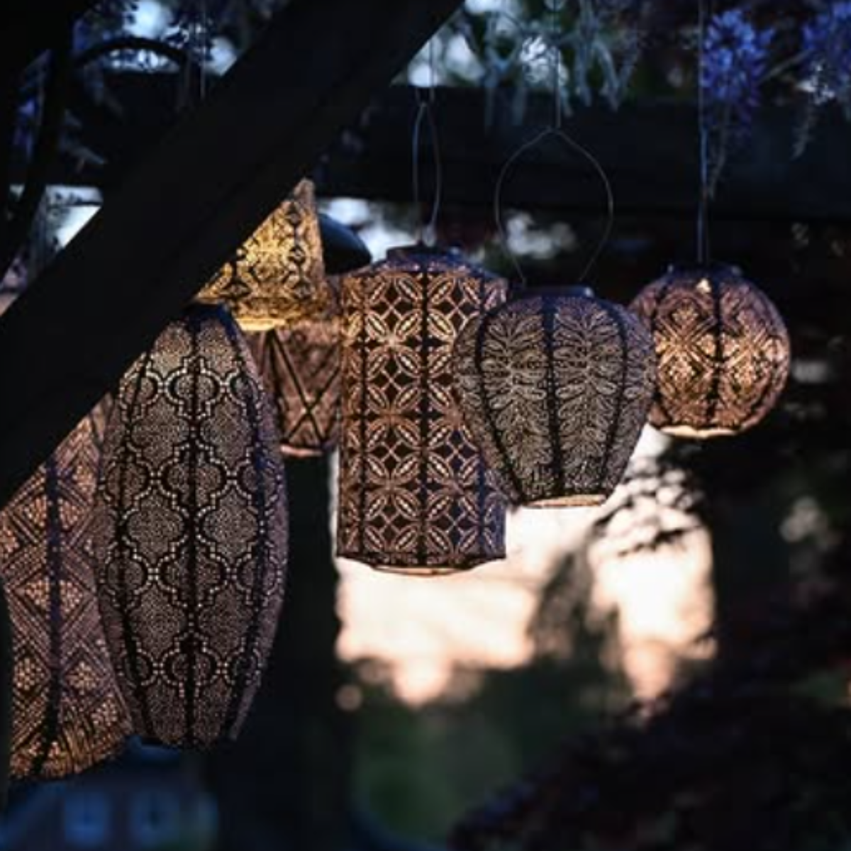 Indoor/Outdoor Cylinder Lantern - Petrol